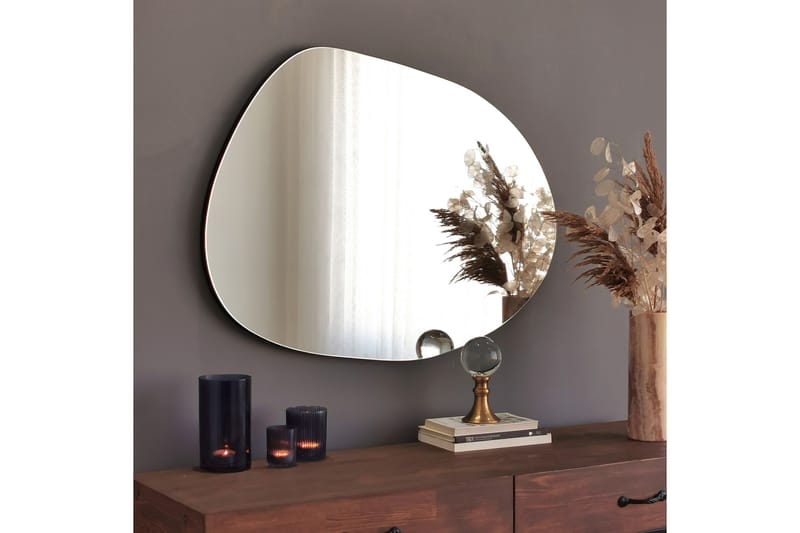Asymmetrisk Spegel 75x55 cm - Svart - Inredning - Speglar - Väggspegel