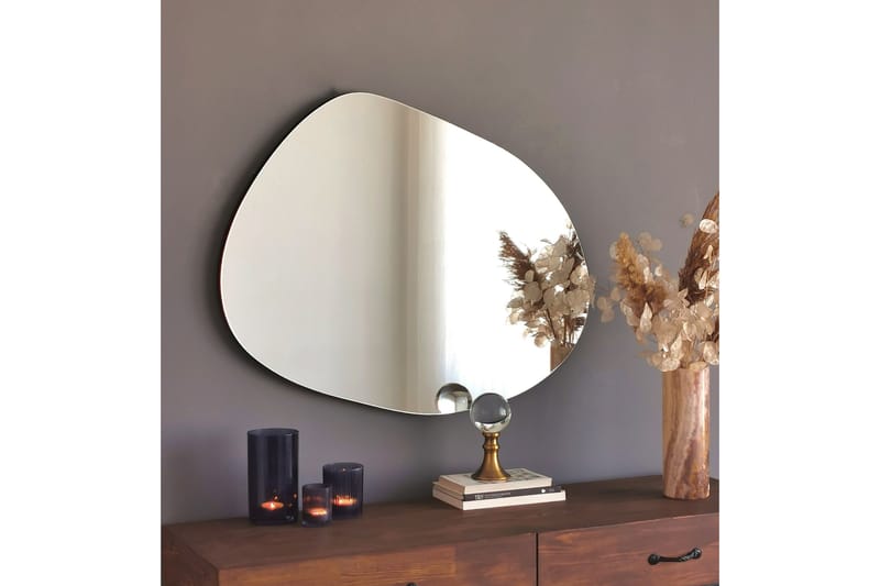 Asymmetrisk Spegel 75x55 cm - Svart - Inredning - Speglar - Väggspegel