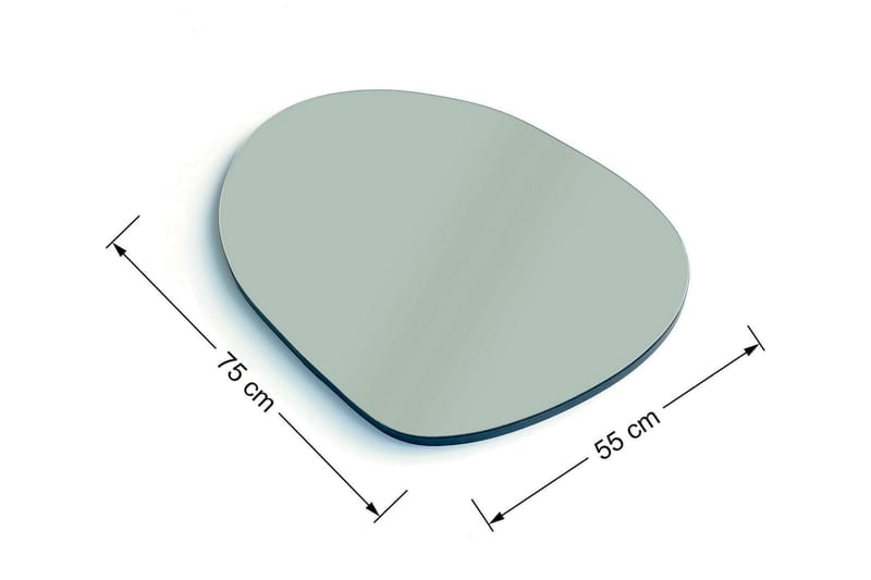 Asymmetrisk Spegel 75x55 cm - Svart - Inredning - Speglar - Väggspegel