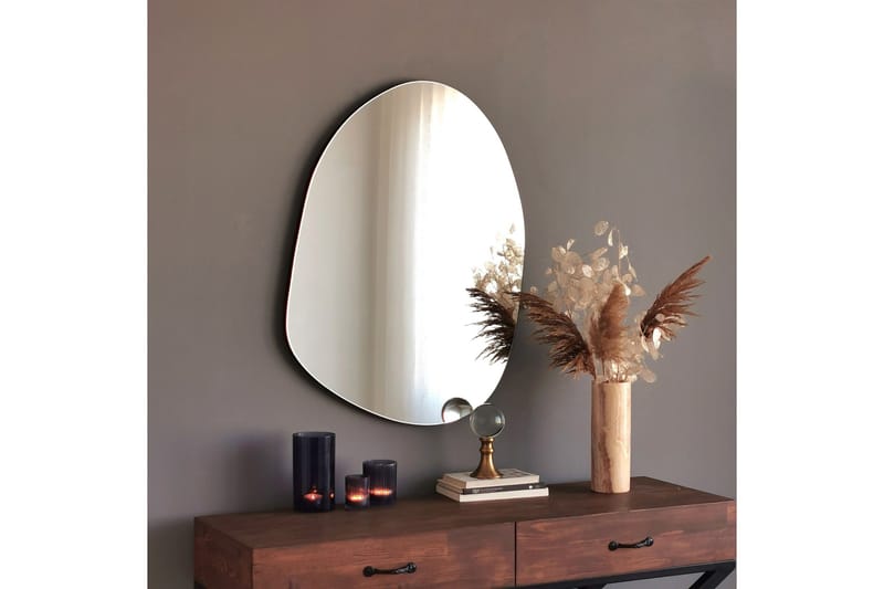 Asymmetrisk Spegel 75x55 cm - Svart - Inredning - Speglar - Väggspegel