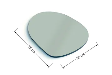 Asymmetrisk Spegel 75x55 cm - Svart - Inredning - Speglar - Väggspegel