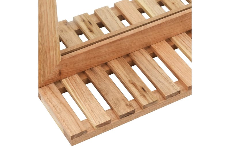 Badrumsspegel 60x12x62 cm massivt valnötsträ - Brun - Inredning - Speglar - Väggspegel