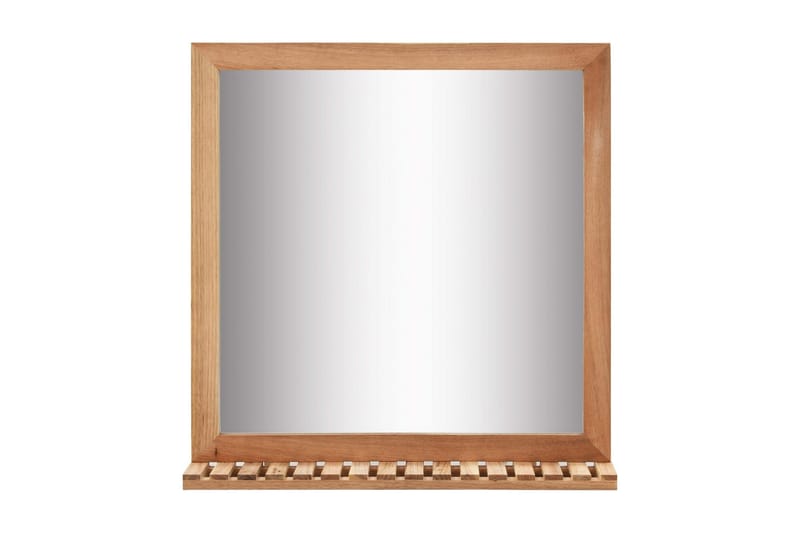 Badrumsspegel 60x12x62 cm massivt valnötsträ - Brun - Inredning - Speglar - Väggspegel