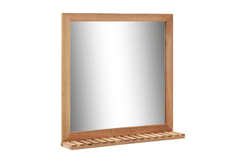 Badrumsspegel 60x12x62 cm massivt valnötsträ - Brun - Inredning - Speglar - Väggspegel