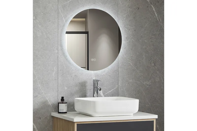 Badrumsspegel Rund 40 cm med LED-belysning och anti-fog - Lyfco - Inredning - Speglar - Väggspegel