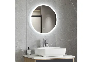 Badrumsspegel Rund 60 cm med LED-belysning och anti-fog - Lyfco - Inredning - Speglar - Väggspegel