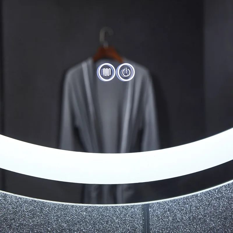 Badrumsspegel Rund 80 cm med LED-belysning, anti-fog och dimmer - Lyfco - Inredning - Speglar - Väggspegel