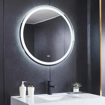 Badrumsspegel Rund 80 cm med LED-belysning, anti-fog och dimmer - Lyfco - Inredning - Speglar - Väggspegel