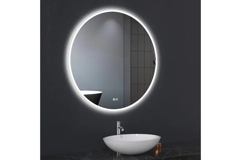 Badrumsspegel Rund 80 cm med LED-belysning och anti-fog - Lyfco - Inredning - Speglar - Väggspegel