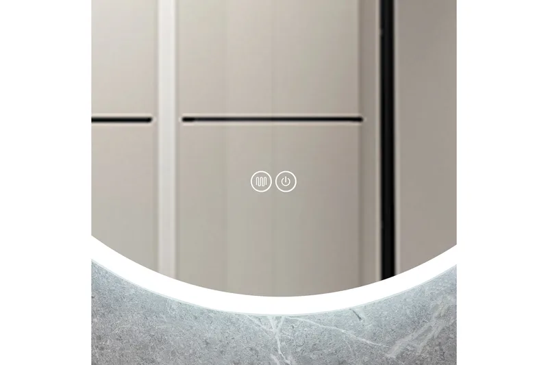 Badrumsspegel Rund 80 cm med LED-belysning och anti-fog - Lyfco - Inredning - Speglar - Väggspegel