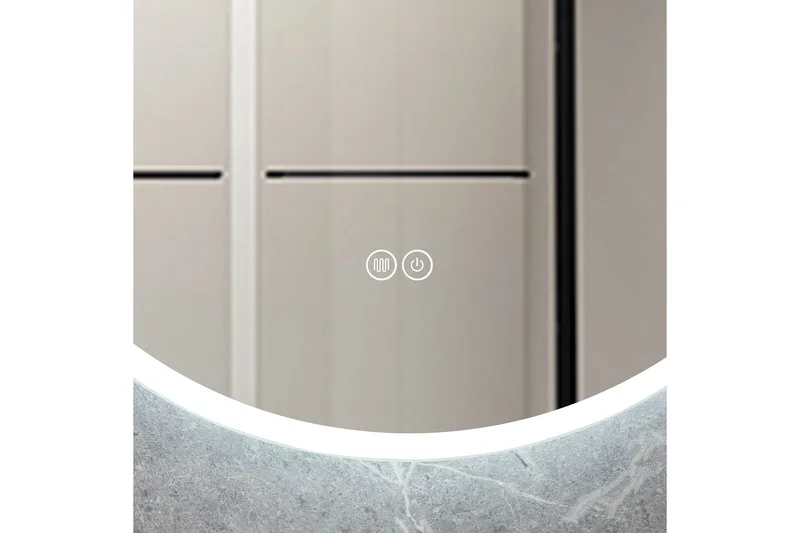 Badrumsspegel Rund 80 cm med LED-belysning och anti-fog - Lyfco - Inredning - Speglar - Väggspegel