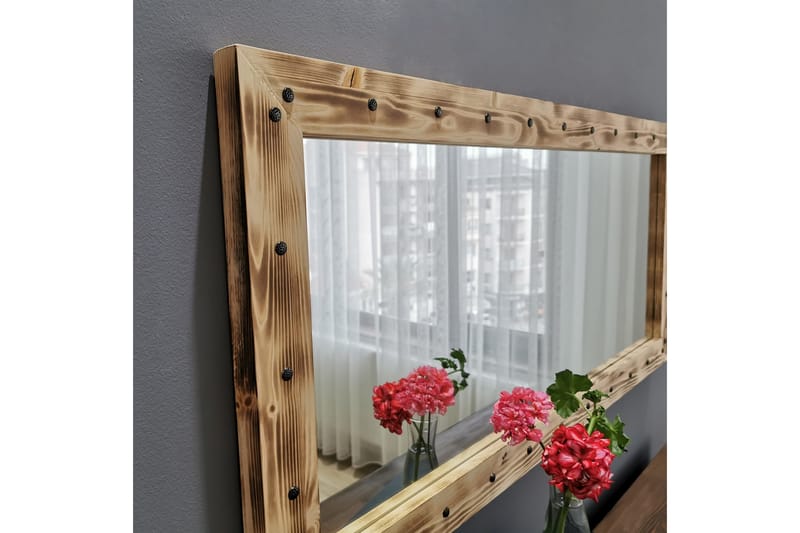 Bahiya Dekorationsspegel 110 cm - Valnöt - Väggspegel - Hallspegel