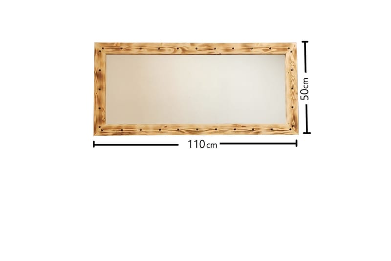 Bahiya Dekorationsspegel 110 cm - Valnöt - Väggspegel - Hallspegel