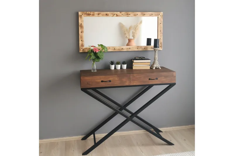 Bahiya Dekorationsspegel 110 cm - Valnöt - Inredning - Speglar - Väggspegel