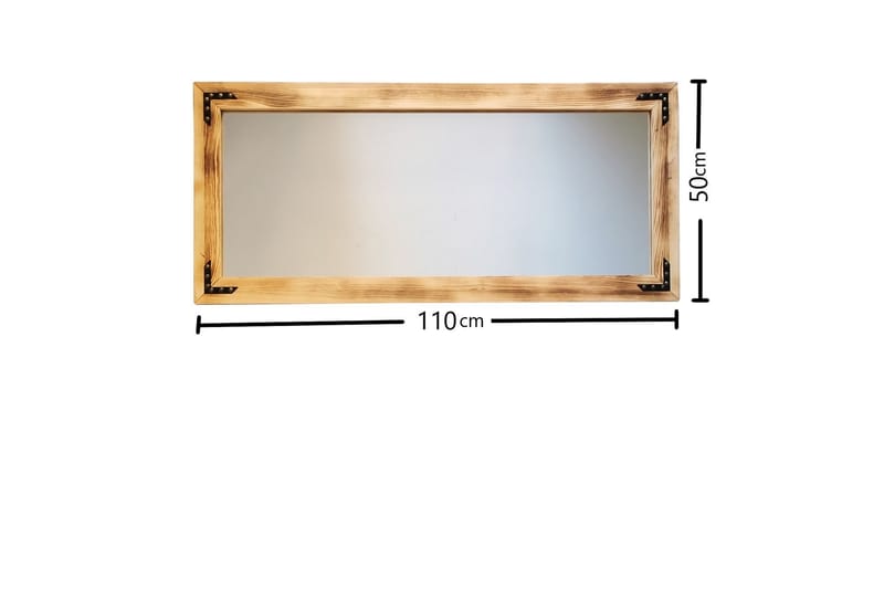 Bakies Dekorationsspegel 110 cm - Valnöt - Väggspegel - Hallspegel
