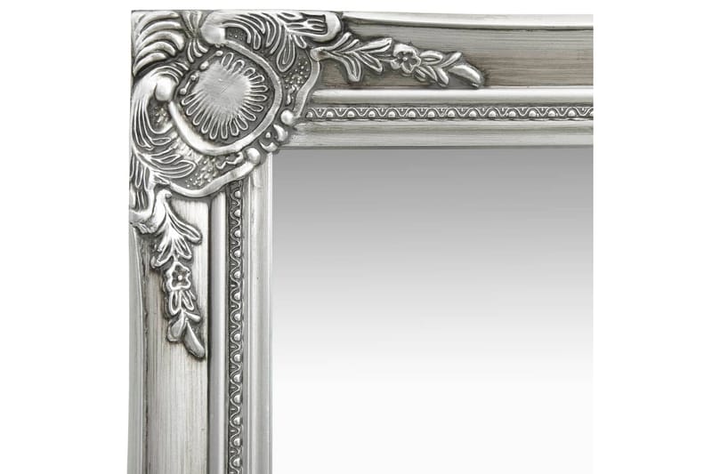 Väggspegel barockstil 50x60 cm silver - Silver - Väggspegel - Hallspegel