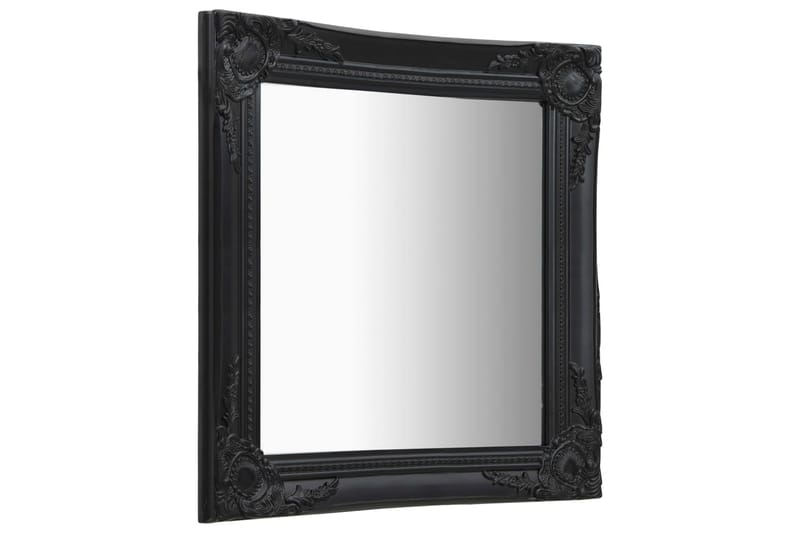 Väggspegel barockstil 50x60 cm svart - Svart - Väggspegel - Hallspegel