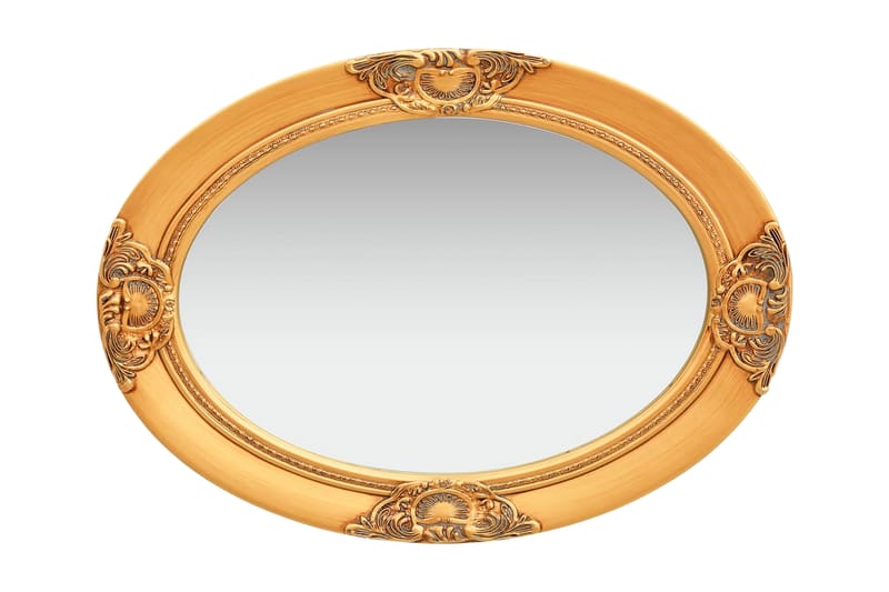 Väggspegel barockstil 50x70 cm guld - Guld - Väggspegel - Hallspegel