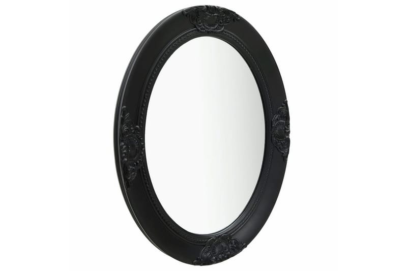 Väggspegel barockstil 50x70 cm svart - Svart - Väggspegel - Hallspegel