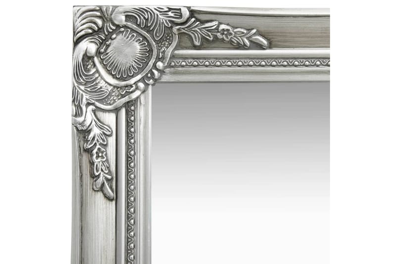 Väggspegel barockstil 50x80 cm silver - Silver - Väggspegel - Hallspegel