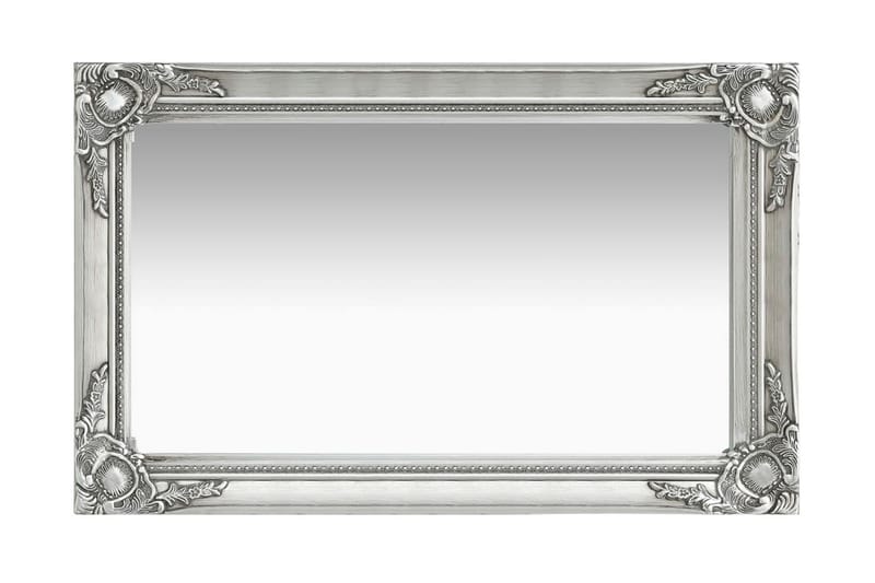 Väggspegel barockstil 50x80 cm silver - Silver - Väggspegel - Hallspegel
