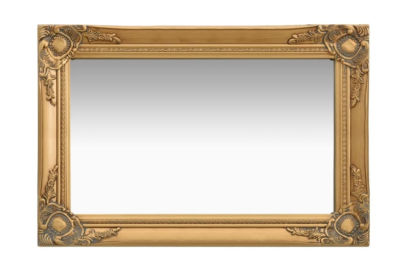 Väggspegel barockstil 60x40 cm guld - Guld - Väggspegel - Hallspegel