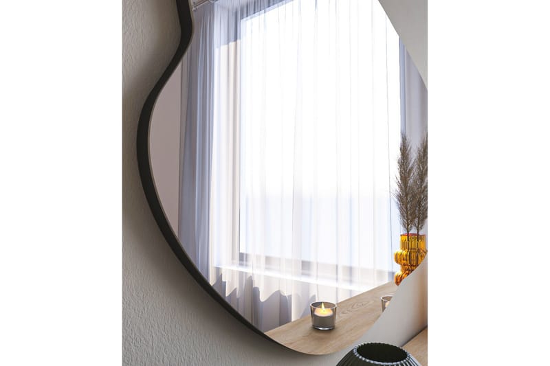 Besso Spegel 60 cm Asymmetrisk - Svart - Väggspegel - Hallspegel