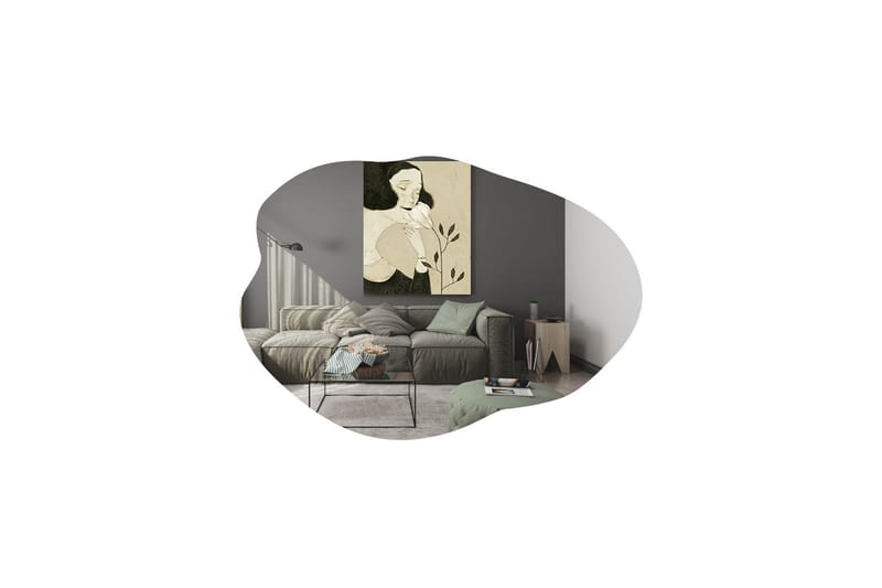 Besso Spegel 60 cm Asymmetrisk - Svart - Inredning - Speglar - Väggspegel
