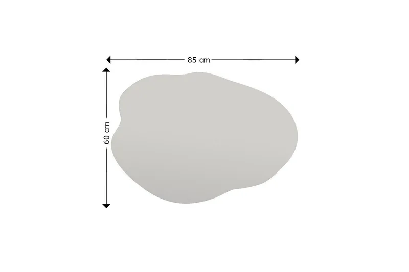 Besso Spegel 60 cm Asymmetrisk - Svart - Inredning - Speglar - Väggspegel