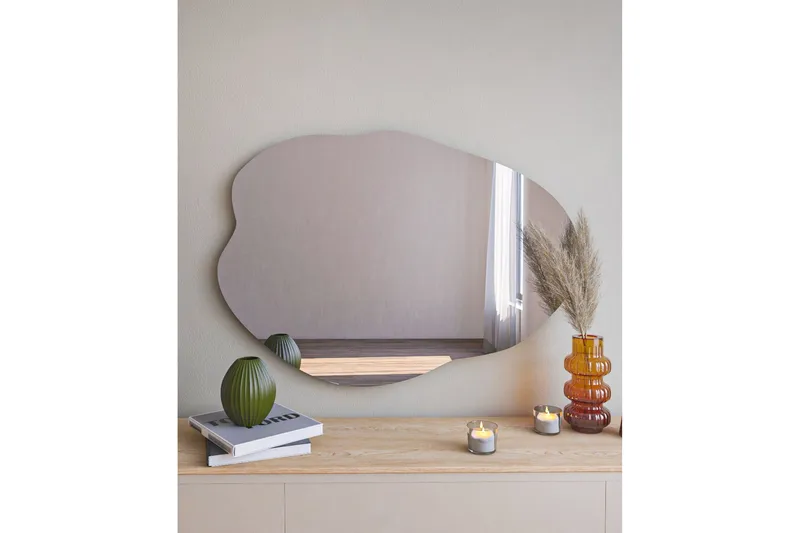 Besso Spegel 60 cm Asymmetrisk - Svart - Inredning - Speglar - Väggspegel