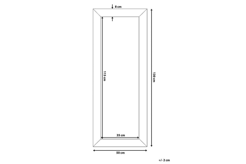 Bitthams Spegel 50x130 cm - Svart - Inredning - Speglar - Väggspegel