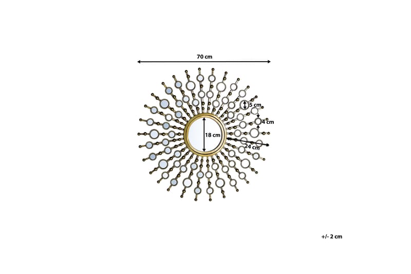Blois Spegel 70 cm - Guld - Inredning - Speglar - Väggspegel