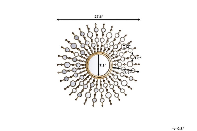 Blois Spegel 70 cm - Guld - Inredning - Speglar - Väggspegel