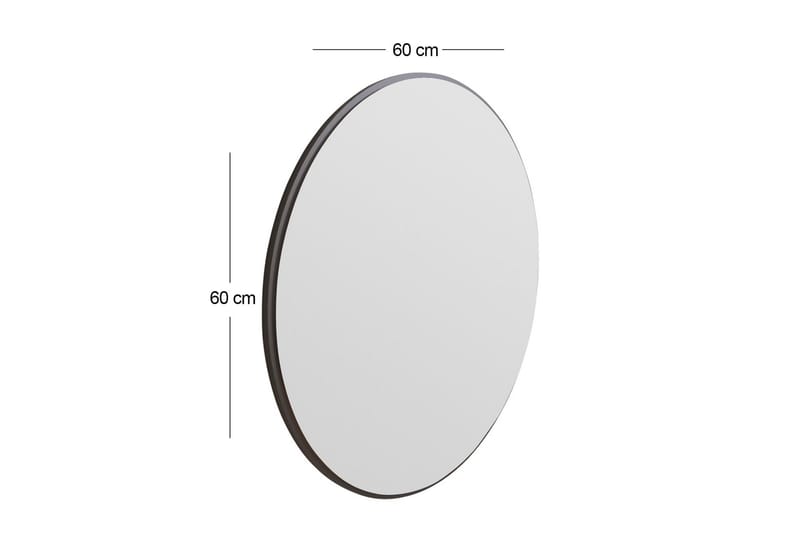Buhem Spegel 60 cm Rund - Svart - Väggspegel - Hallspegel