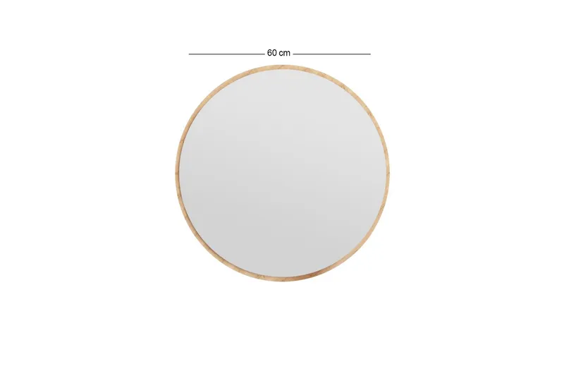 Buhem Spegel 60 cm Rund - Trä/Natur - Inredning - Speglar - Väggspegel