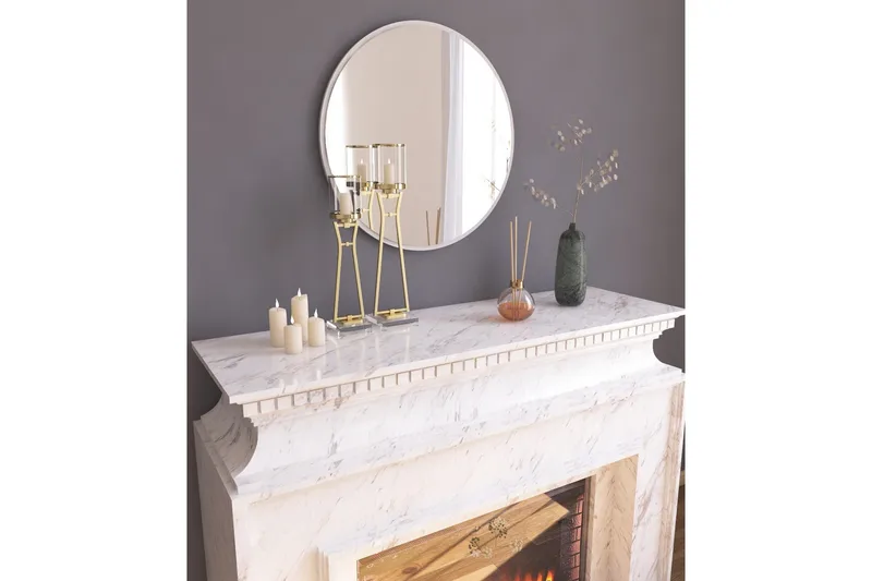 Buhem Spegel 60 cm Rund - Vit - Inredning - Speglar - Väggspegel