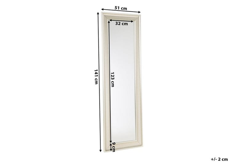 Cassis Spegel 50 cm - Silver - Väggspegel - Helkroppsspegel - Hallspegel