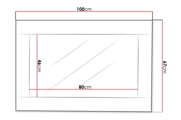 Cezar Spegel 100x2x44 cm Ek - Inredning - Speglar - Väggspegel