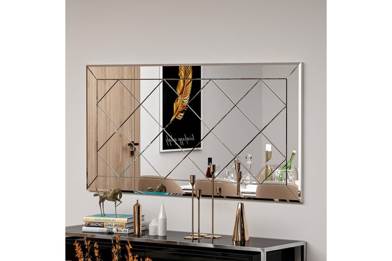 Chakra Spegel 60 cm Rektangulär - Vit - Väggspegel - Helkroppsspegel - Hallspegel