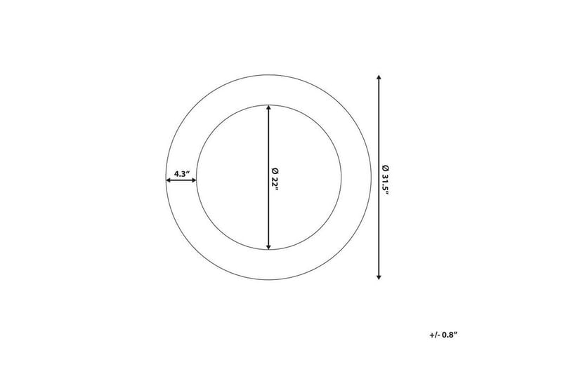 Channay Spegel 80 cm - Guld - Väggspegel - Hallspegel