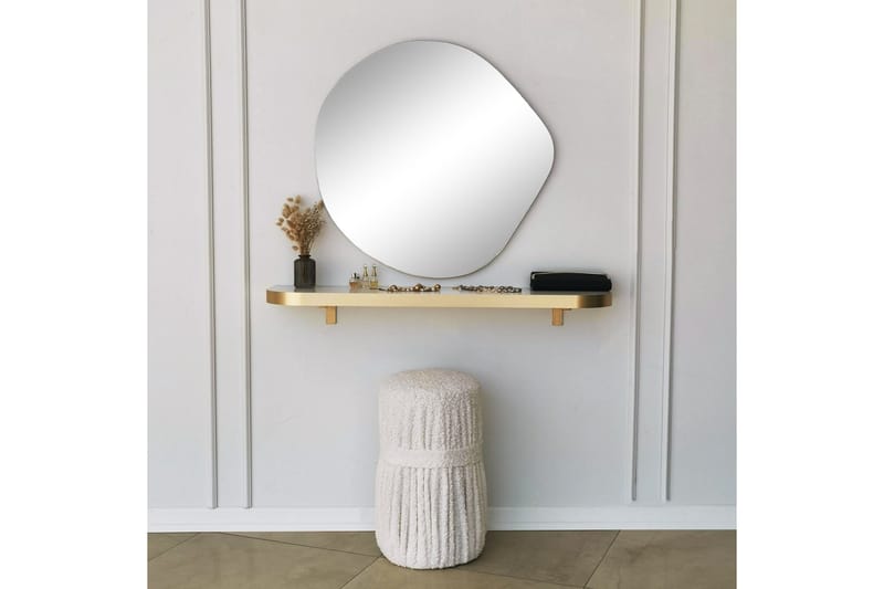Coarraze Spegel 67 cm Asymmetrisk - Guld - Väggspegel - Hallspegel