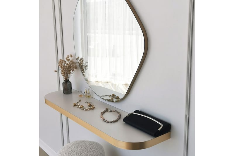 Coarraze Spegel 67 cm Asymmetrisk - Guld - Väggspegel - Hallspegel