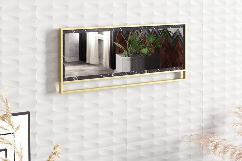 Cofield Spegel 90 cm - Guld|Svart - Väggspegel - Hallspegel