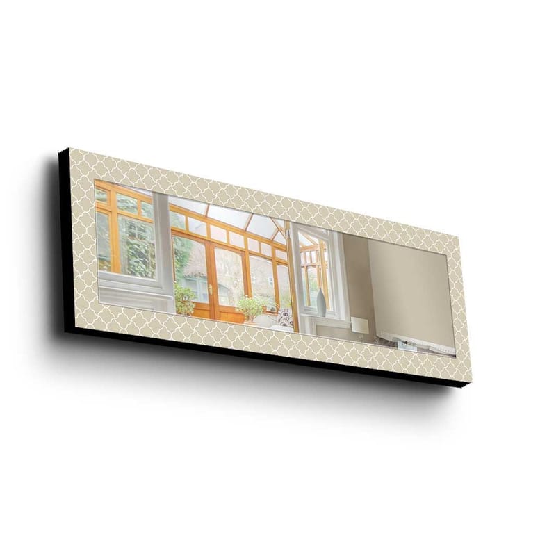 Dekorspegel 40x120 cm - Beige/Vit - Inredning - Speglar - Väggspegel