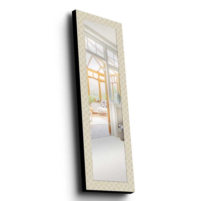 Dekorspegel 40x120 cm - Beige/Vit - Inredning - Speglar - Väggspegel