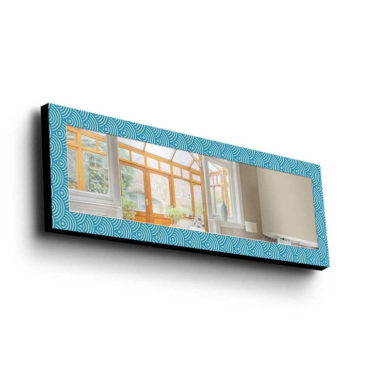 Dekorspegel 40x120 cm - Blå - Inredning - Speglar - Väggspegel