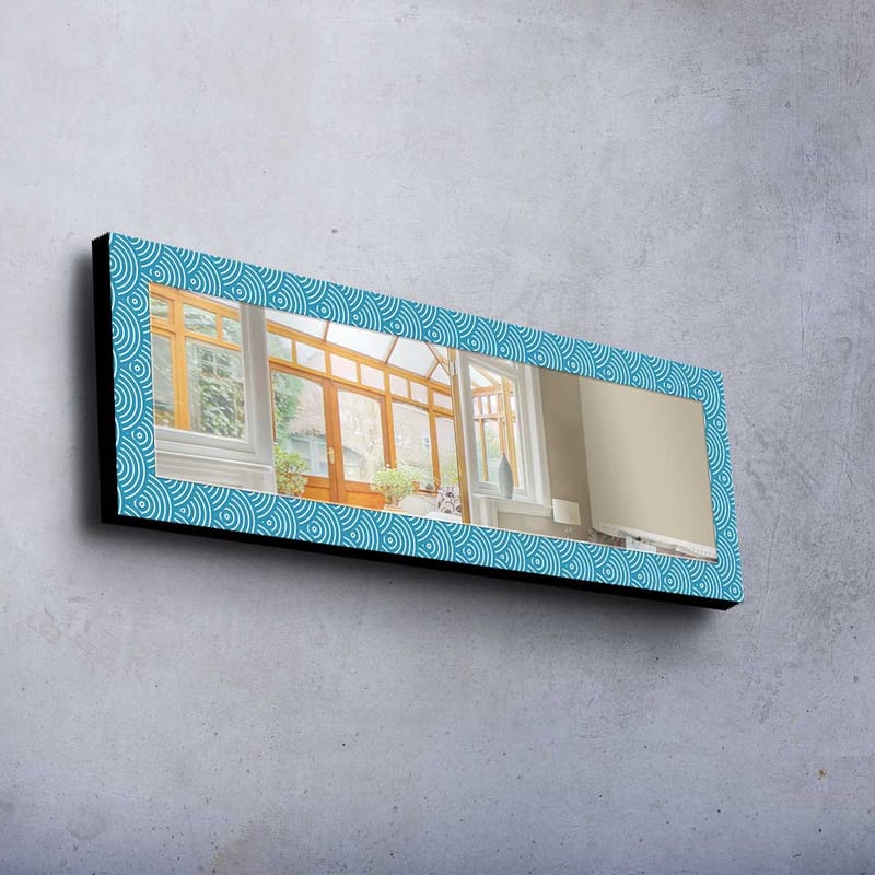 Dekorspegel 40x120 cm - Blå - Inredning - Speglar - Väggspegel