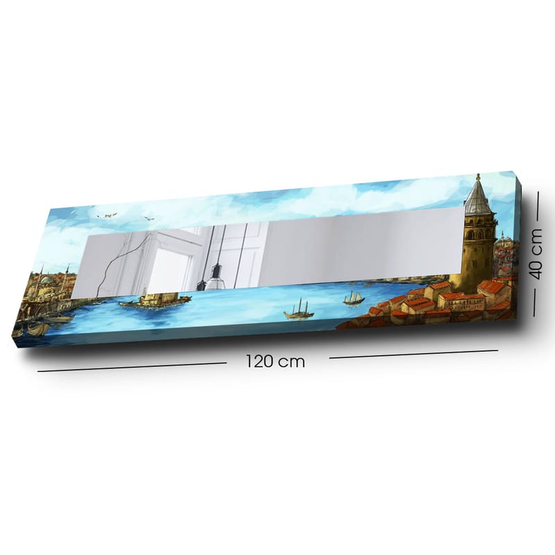 Dekorspegel 40x120 cm - Flerfärgad - Inredning - Speglar - Väggspegel
