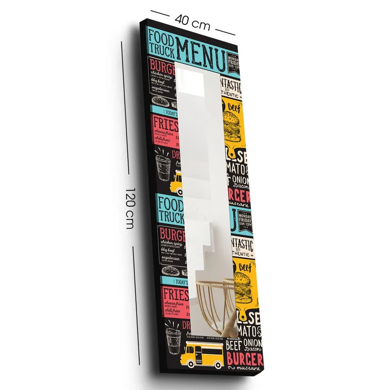 Dekorspegel 40x120 cm - Flerfärgad - Inredning - Speglar - Väggspegel