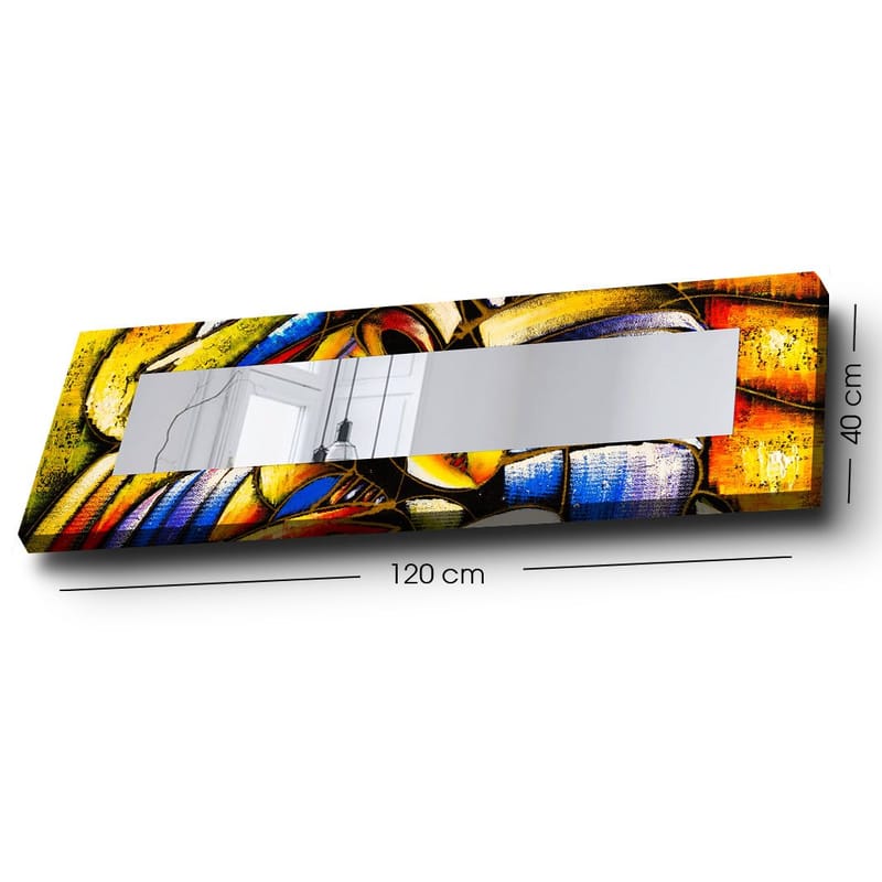 Dekorspegel 40x120 cm - Flerfärgad - Inredning - Speglar - Väggspegel